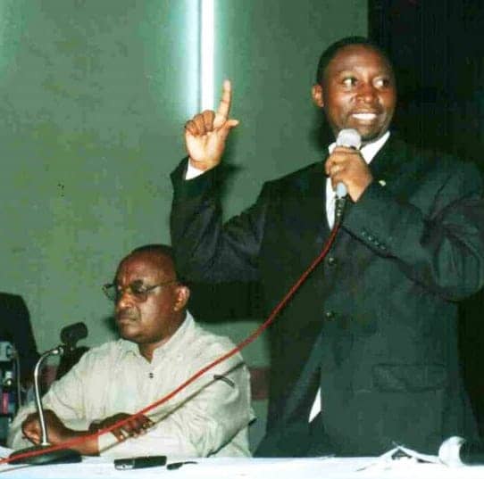 Rwanda-Demo.-Green-Party-1st-VP-Andre-Kagwa-Rwisereka-party-President-Frank-Habineza-at-convention-103009-by-DGP, Rwanda Green Party leader beheaded, World News & Views 