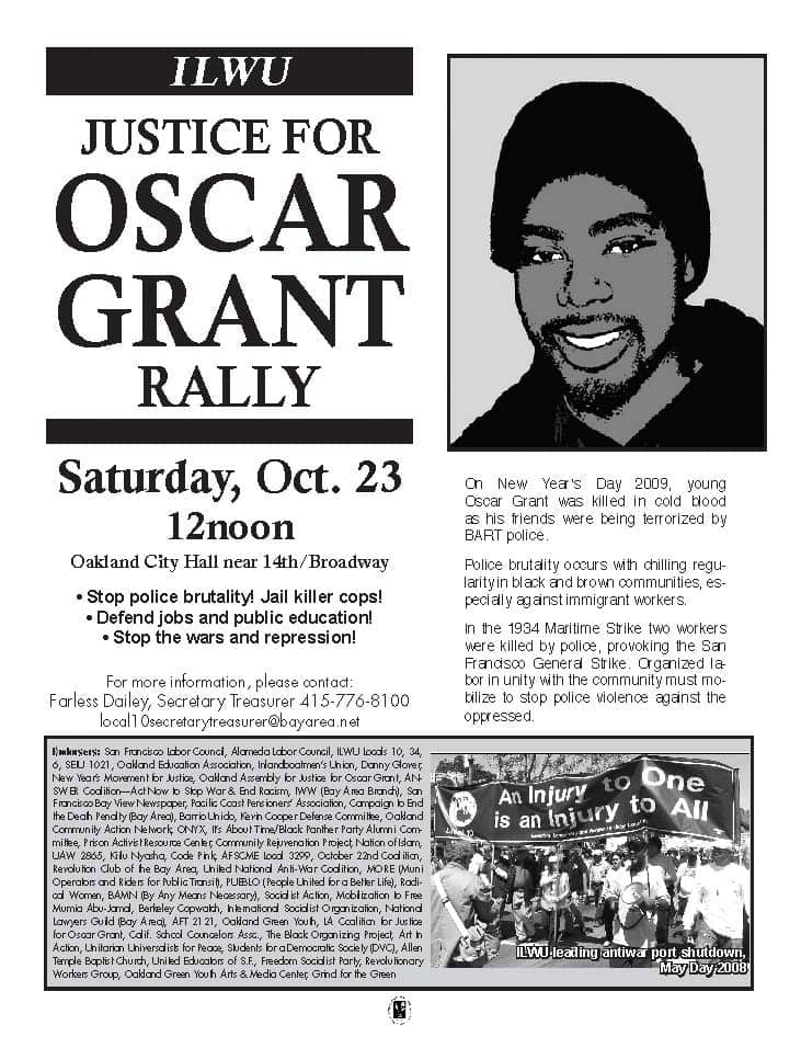 Oscar-Grant-ILWU-rally-final-102310, Longshoremen will shut down all Bay Area ports Saturday to win justice for Oscar Grant, Local News & Views 