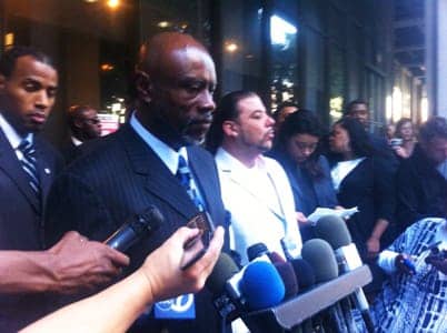 Oscar-Grant-Mehserle-sentencing-press-conf-Uncle-Bobby-Jack-Bryson-110510-by-Noah-Nelson-Youth-Radio, Johannes Mehserle sentenced to two years with double credit for time served, News & Views 