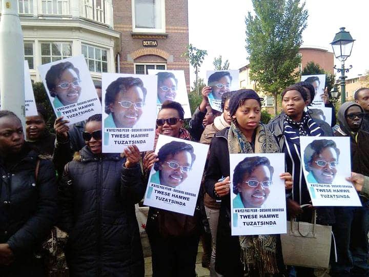 Victoire-Ingabires-daughter-friends-supporters-protest-at-Rwandan-Embassy-The-Hague-Netherlands-101910, Rwandan opposition leaders’ Christmas behind bars, World News & Views 