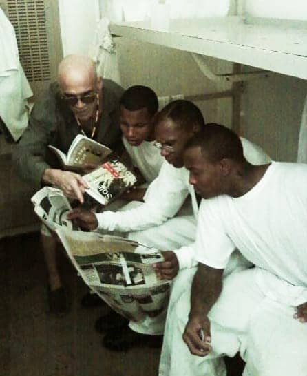 Georgia-prisoners-reading-SFBV-Israel-Espinoza-Jamelle-Tatum-Eugene-Thomas-Quayshaun-Adams-012611-by-Robert-Broughton-cropped-web, Celebrate the Bay View's 35th anniversary with a gift to the Prisoners Subscription Fund, Abolition Now! 