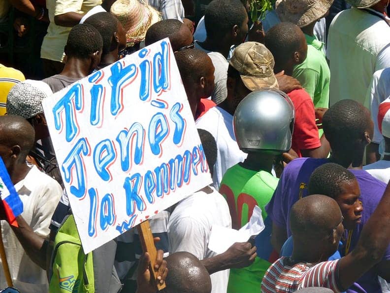 Haiti-Aristides-return-Titid-the-youth-love-you-031811-by-Ansel-Herz, Against all odds Aristide returns to Haiti, World News & Views 