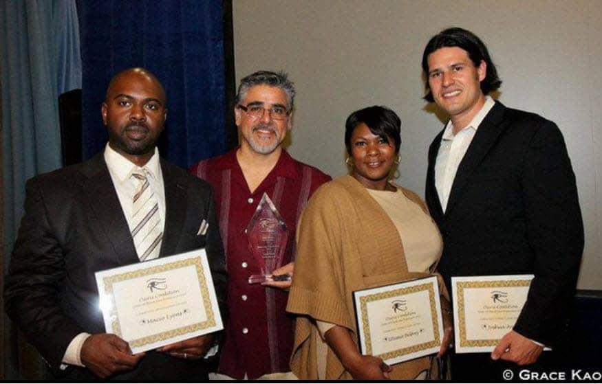 Macio-Lyons-John-Avalos-Utuma-Belfrey-Joshua-Arce-award-winners-State-of-Black-SF-021311-by-c-Grace-Kao, ‘I Heard That’: Black Media Roundtable with Mayor Lee; The State of Black San Francisco ..., Local News & Views 