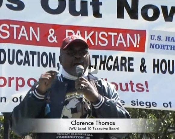 ILWU-Local-10-Clarence-Thomas-speaks-at-No-Nukes-No-War-rally-SF-041011-by-LaborVideo.blip_.tv_2, Hands off Local 10! Dockworkers sued for solidarity port shutdown, Local News & Views World News & Views 