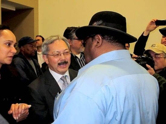 Mayor-Ed-Lee-ABU’s-James-Richards-Sup.-John-Avalos-at-local-hiring-victory-party-022311-by-John-Upton-The-Bay-Citizen, Mounting opposition confronts San Mateo’s anti-local hiring assemblyman, Local News & Views 