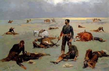 Frederic-Remington-oil-painting-of-civil-war-What-an-Unbranded-Cow-Has-Cost, Open Letter from an African to American President Barack Obama on the war in Libya, World News & Views 