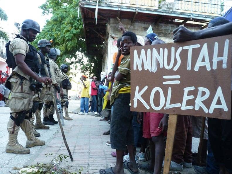 Haiti-Cap-Haitien-protest-MINUSTAHKOLERA-111810-2-by-Ansel-Herz1, Bye-bye, MINUSTAH!, World News & Views 