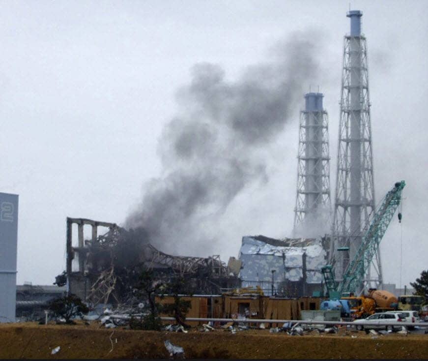 Fukushima-fire-032111-by-Reuters-TEPCO-handout, Blood clots found in the legs of Fukushima evacuees, World News & Views 