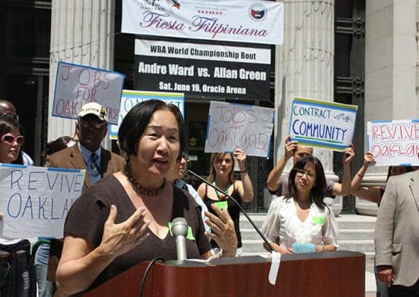 Jean-Quan-speaks-at-rally, Mayoral campaigns ask the Justice Department to protect San Franciscans from Interim Mayor Ed Lee, Local News & Views 