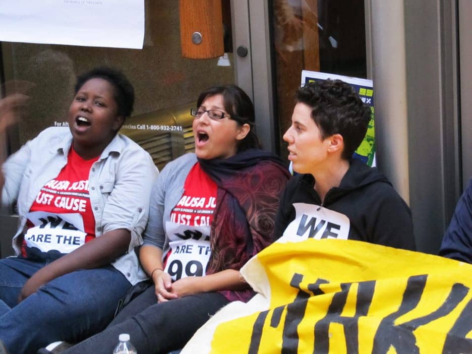 Protesters-shut-down-Wells-Fargo-HQ-downtown-SF-101211-3-by-Peoples-World, Common cents for San Francisco: Avalos schedules public hearing on a municipal bank, Local News & Views 