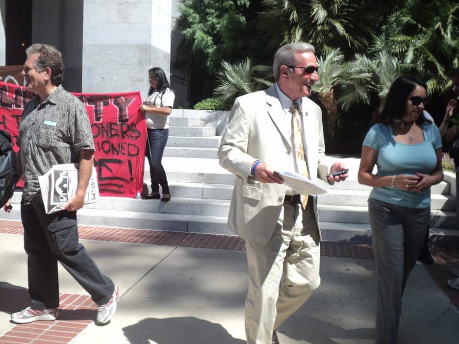 Assemblyman-Tom-Ammiano-leaves-rally-to-convene-hearing-on-PBSP-SHU-082311-by-Wanda, We dare to win: The reality and impact of SHU torture units, Behind Enemy Lines 