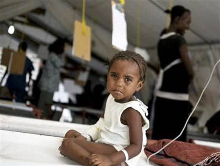 Child-with-cholera-Carrefour-Haiti, The uses of Haiti’s poor children: Guinea pigs for cholera vaccines, World News & Views 