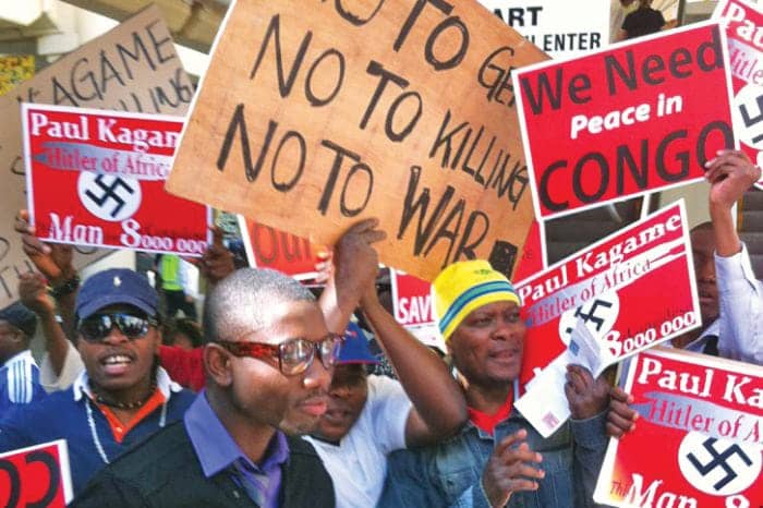 Congolese-protest-Kagame-Commonwealth-Heads-of-Gov%E2%80%99t-Meeting-Perth-Australia-1028113, Rwanda’s Kagame, keynote speaker at a Sac State genocide conference?, World News & Views 
