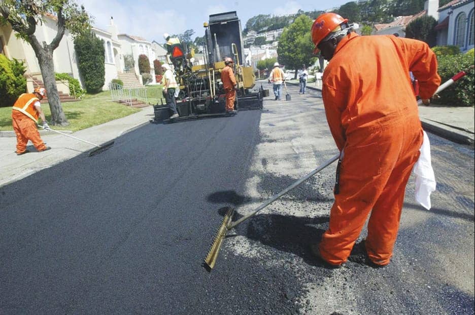 San-Francisco-road-repair-Black-man-working-by-SF-Examiner, Local hiring pushes Prop. B Road Bond to success, Local News & Views 