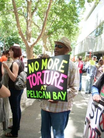 Pelican-Bay-hunger-strike-rally-Emory-Douglas-CDCR-HQ-Sacramento-071811, To witness people say no to state-sanctioned torture is a beautiful sight indeed, Behind Enemy Lines 