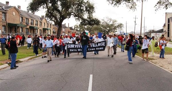 St.-Bernard-survivors-011507, Standing up for Survivors Village and housing justice, News & Views 