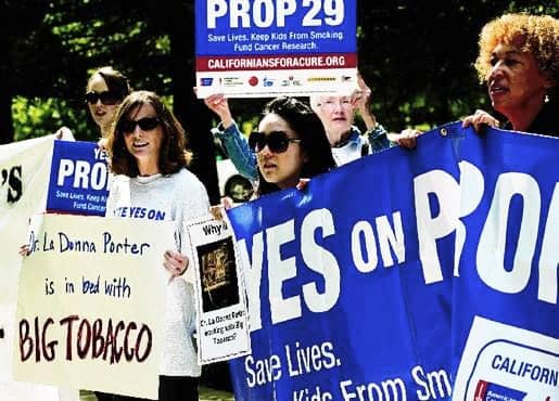 Prop-29-supporters-protest-Dr.-LaDonna-Porter’s-opposition-San-Joaquin-General-Hospital-042412-by-Craig-Sanders-The-Record, Yes on Proposition 29!, News & Views 
