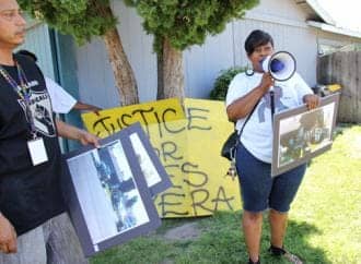 Dionne_Smith-Downs_speaks_on_2nd_anniversary_of_son_James_Riveras_murder_by_Stockton_cops_072212_by_Jeff_Boyette_Socialist_Worker, When will James Earl Rivera Jr. get justice?, News & Views 