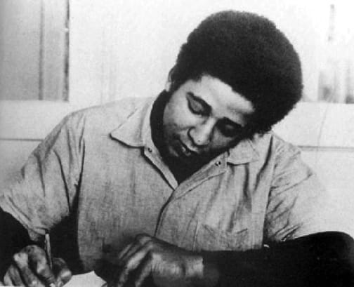 George_Jackson_writing_San_Quentin_web, To the contrary, George Jackson was never a prison gang member, Abolition Now! 