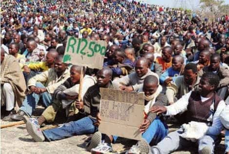Marikana-mine-workers-mass-meeting-081712-by-Thapelo-Morebudi, The Marikana mine workers massacre: a massive escalation in the war on the poor, World News & Views 