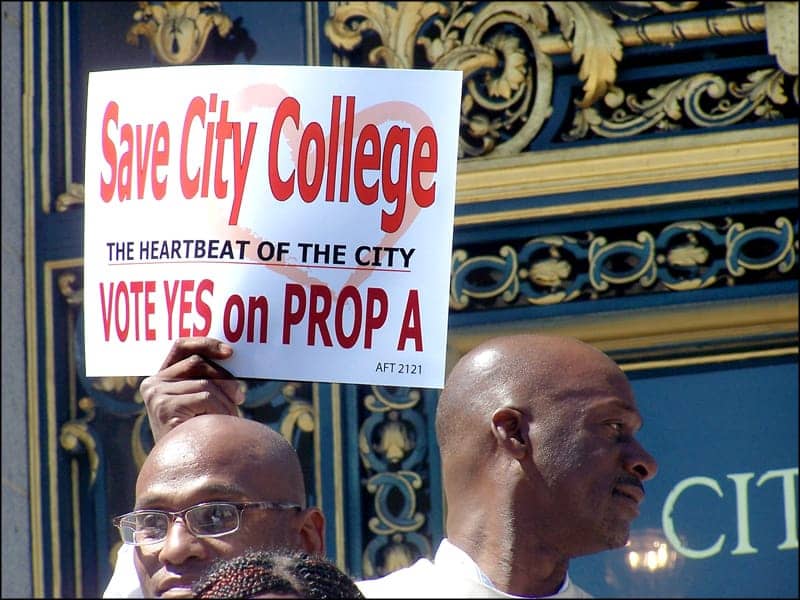 Save_City_College_protest_SF_City_Hall_steps_090412_by_Bill_Carpenter, Bay View Voters Guide, Local News & Views 
