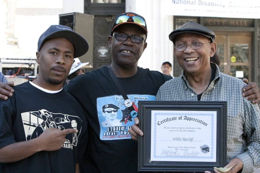 Black-Panther-Party-46th-Anniversary-JR-Billy-X-Jennings-Willie-Ratcliff-at-Oscar-Grant-Plaza-101312-by-Malaika-web2, Black media, Black liberation: an interview with People’s Minister of Information JR Valrey, Local News & Views 