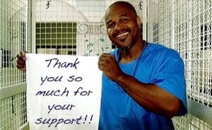 Darrell-Lomax-w-thank-you-note, Last minute appeal from death row: Vote No on 34 to protect our due process rights, Behind Enemy Lines 