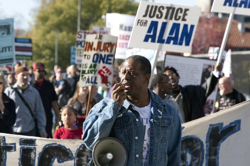 Justice-4-Alan-Blueford-Adam-Blueford-leads-march-111012-by-Malaika-web, Justice 4 Alan Blueford – JAB – power punching the Oakland PD, Local News & Views 