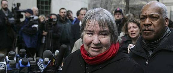 Lynne-Stewart-Ralph-Poynter-leave-courthouse-after-her-terrorism-conviction-102006-by-Chang-W.-Lee-NYT, Imprisoned human rights attorney Lynne Stewart denied cancer treatment, Abolition Now! 