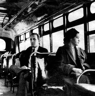 Rosa-Parks-sits-in-front-of-bus-after-Supreme-Ct-outlaws-Montgomery-bus-segregation-122156-by-UPI, 10 things you didn’t know about Rosa Parks, News & Views 