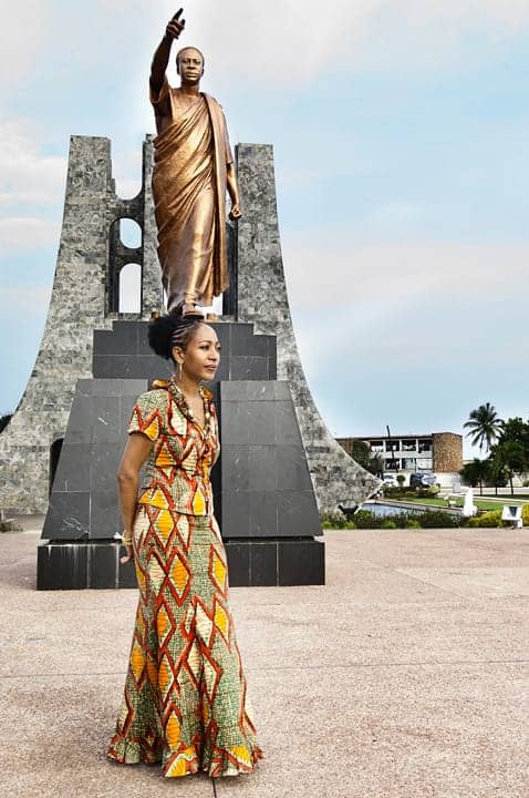 African-Independence-Samia-Nkrumah-daughter-of-Kwame-Nkrumah-w-fathers-statue-web, ‘African Independence’ doc: an interview wit’ filmmaker Tukufu Zuberi, Culture Currents 