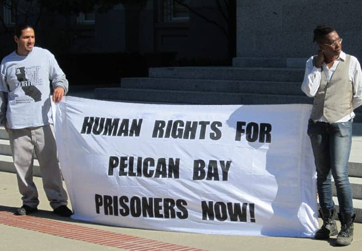 Assembly-hearing-on-SHUs-Human-rights-for-Pelican-Bay-prisoners-now-banner-at-rally-022513-by-Denise-Mewbourne, To our brothers inside the walls: a report back from the hearing on solitary confinement, Behind Enemy Lines 