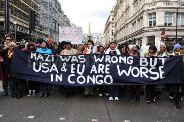 Congolese-demonstrate-Nazi-was-wrong-but-USA-EU-are-worse-in-Congo-banner, Zionism, Rwanda and American universities, World News & Views 