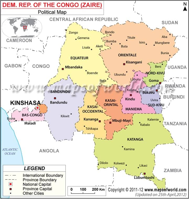 DR-Congo-provincial-map, Congo peace treaty or roadmap to balkanization?, World News & Views 