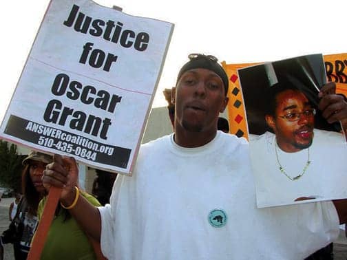 Lovelle-Mixon-march-Oscar-Grant-032509-by-Dave-Id-Indybay-web, Crime, criminalization and gun control: Oakland leads the way in crime hysteria, Local News & Views 