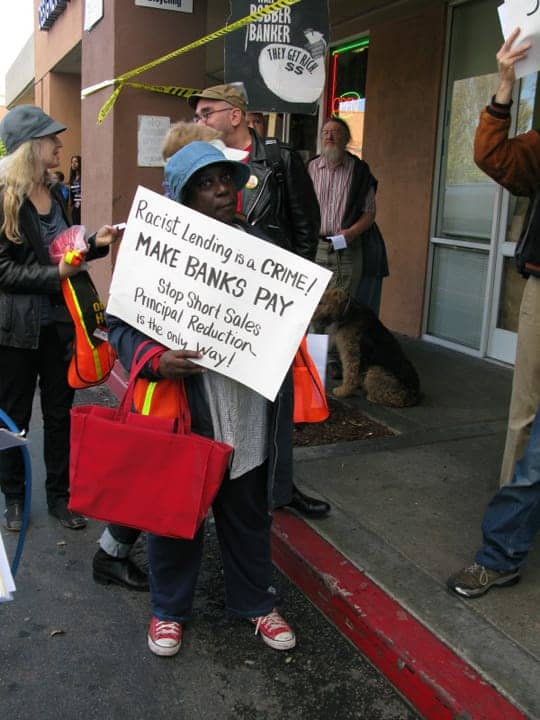 Occupy-Our-Homes-protest-Racist-Lending-is-a-Crime-BVHP-Wells-Fargo-120612, ‘California in Crisis’ details Wells Fargo’s damage to California’s communities of color, Local News & Views 