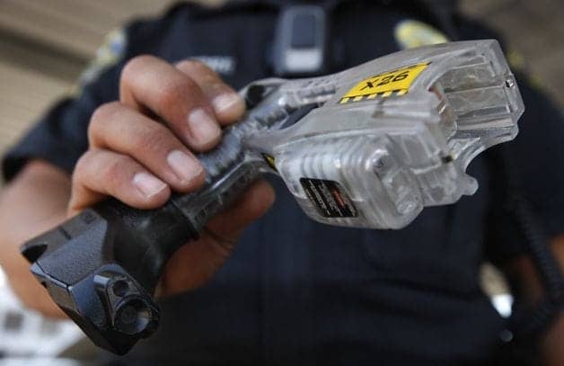 Taser-with-video-camera-used-by-Brentwood-PD-by-Paul-Chinn-SF-Chron, Taser community forums raise unanswered questions, Local News & Views 
