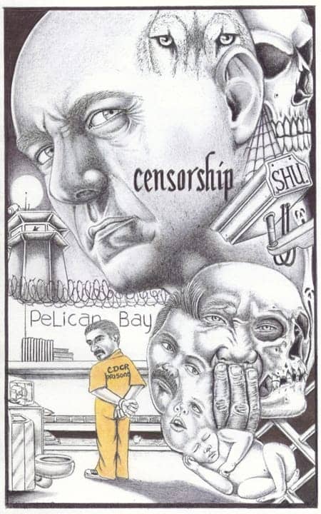 Censorship-Pelican-Bay-drawing-by-Michael-D.-Russell-web, Institutionalized racism and censorship are relatives, Abolition Now! 