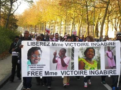 Free-Victoire-banner-Brussels-march-111911, European Parliament calls for Rwandan justice for Victoire Ingabire, World News & Views 