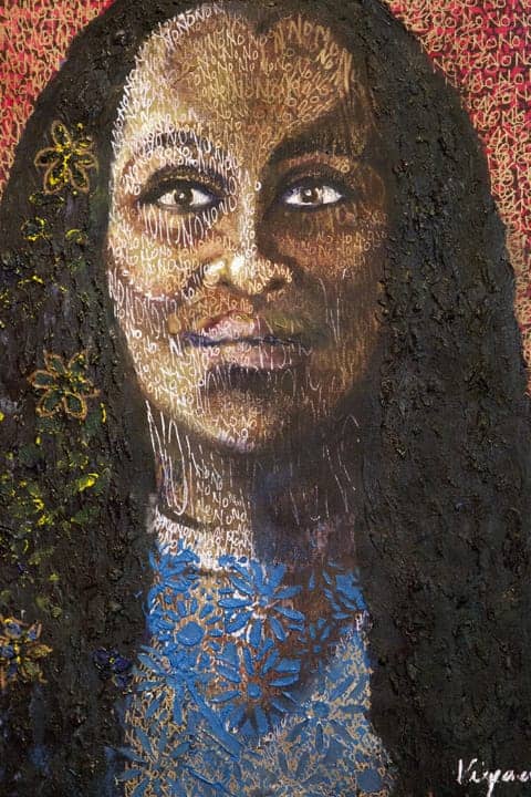 Virginia-Nia-Jordan-‘Untitled’-oil-ink-by-Malaika-web, ‘The Black Woman Is God’ – Part II, Culture Currents 