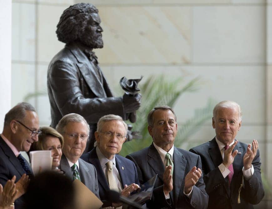 Frederick-Douglass-statue-unveiled-by-VP-Biden-Congressional-leaders-in-Capitol-Hill-Visitor-Center-061913-by-Carolyn-K, What is Juneteenth and why are 42 states and the District of Columbia celebrating it this year?, News & Views 
