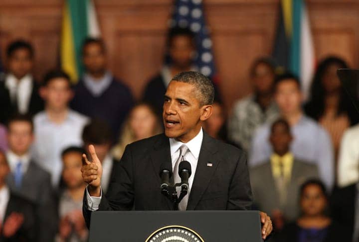 Obama-speaks-at-University-of-Cape-Town-South-Africa-063013-by-AP, In Tanzania, did Obama call out ‘Congo’s neighbors’ strongly enough to bring peace to the Congo?, World News & Views 