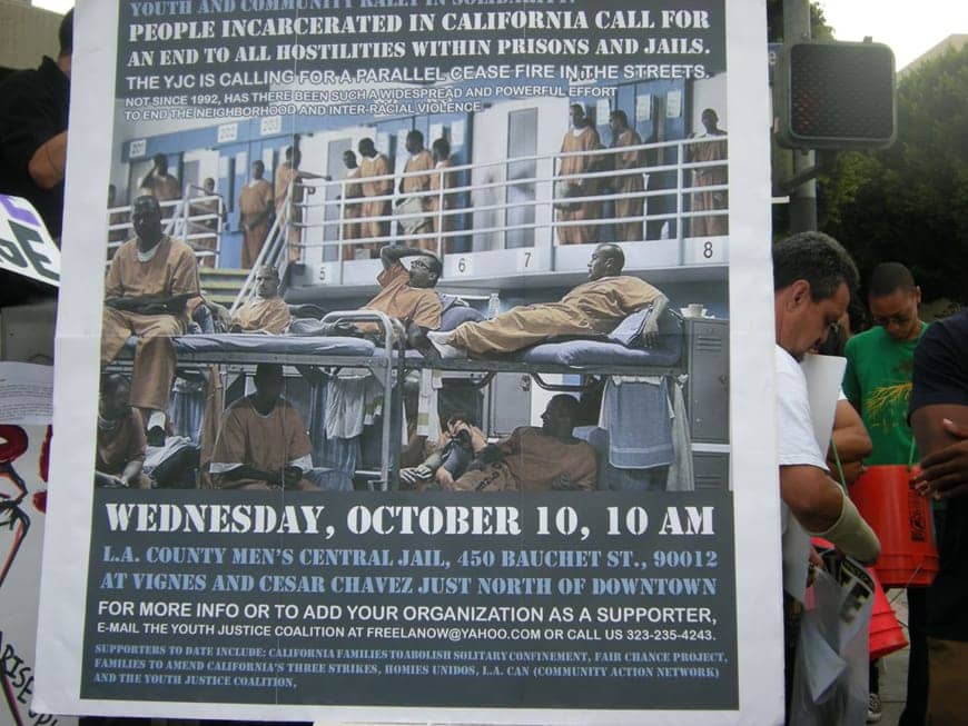 Rally-to-End-All-Racial-Hostilities-LA-County-Jail-101012-12-by-Virginia-Gutierrez, Hunger strikers, supporters refute CDCR gang propaganda, Behind Enemy Lines 