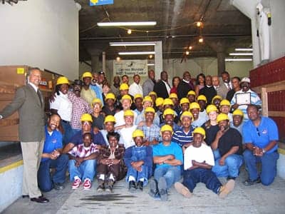 Cypress-Mandela-Training-Center-instructors-and-trainees-exec-dir-Art-Shanks-far-left, Putting our money on solar energy and green construction: Cypress Mandela, a promising outlook, Local News & Views 