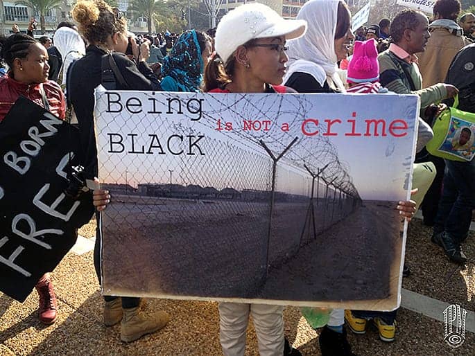 30000-African-refugees-protest-Tel-Aviv-Being-Black-is-not-a-crime-010514-by-Isaac-Alon-IPM, African migrants to Israel, ‘We are human beings too’, World News & Views 