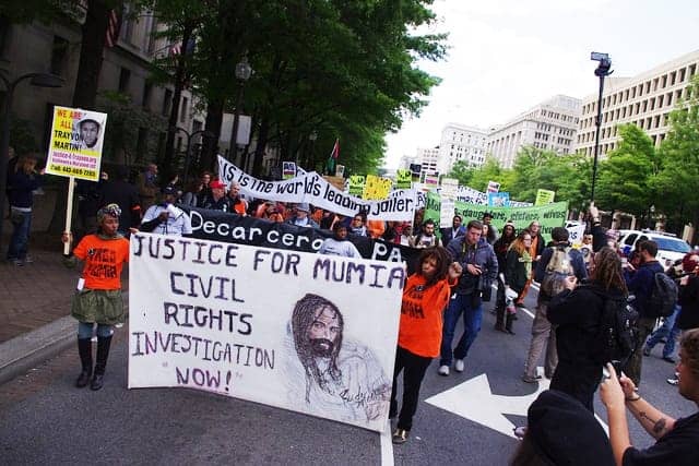 Occupy-Justice-Dept-march-for-Mumia-Trayvon-042412, What Fox News and Hannity blocked me from saying: Mumia as fuel for right-wing agenda, News & Views 