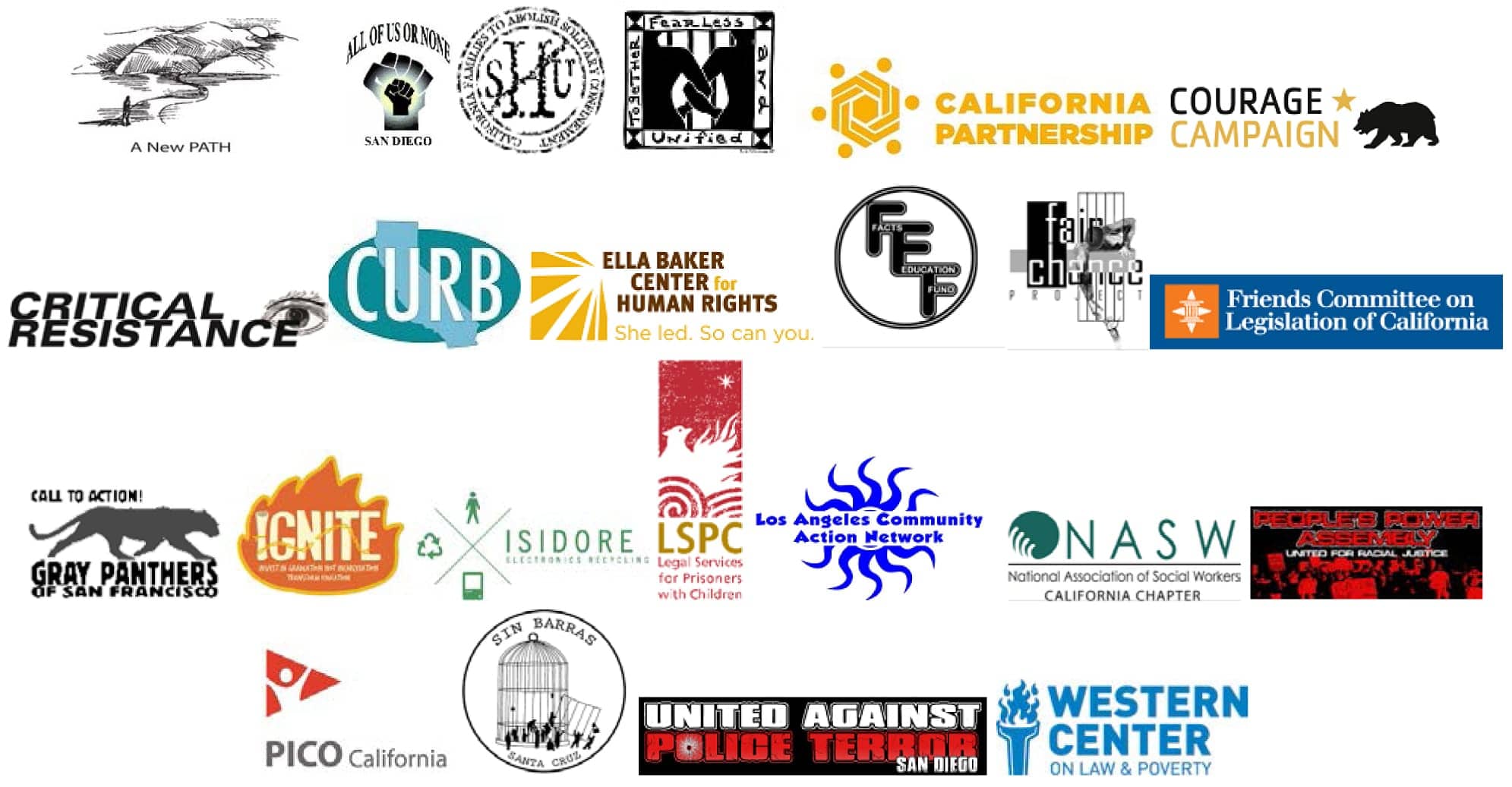 CURB-member-logos, Broad coalition responds to 2-year extension on prison overcrowding case, Abolition Now! 