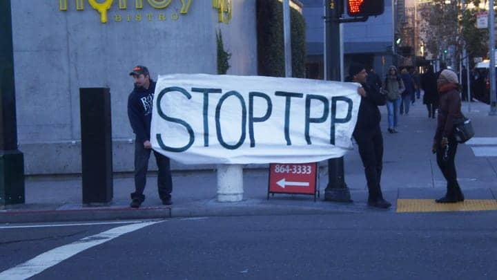 Flush-TPP-Stop-TPP-013114-by-Carol-Harvey, Flush the TPP!, News & Views 