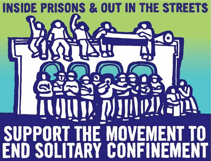 Inside-prisons-out-in-the-streets-support-the-movement-to-end-solitary-confinement-poster, Seven months after historic California prison hunger strike, opponents of solitary confinement prepare for a hearing and gauge the pace of change, Abolition Now! 
