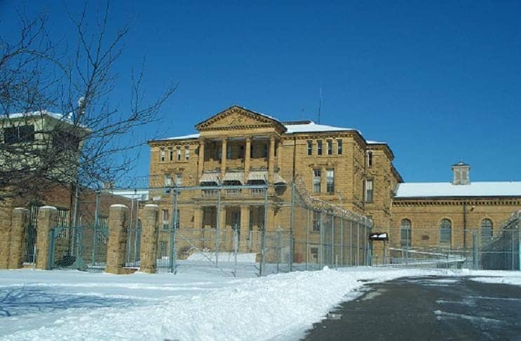 Menard-Correctional-Center-in-winter-by-David-Ramsey, Menard hunger strikers cheered by protesters, threatened by staff, Behind Enemy Lines 
